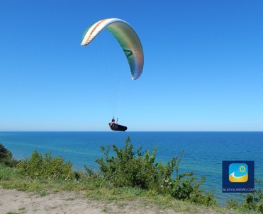 Paralotniarstwo w Chłapowie.