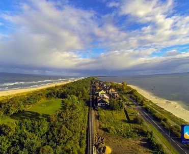 P&oacute;łwysep helski widziany z lotu ptaka.